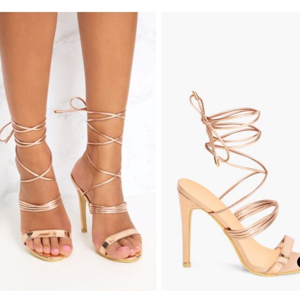 Size US womens 6 , strappy heels